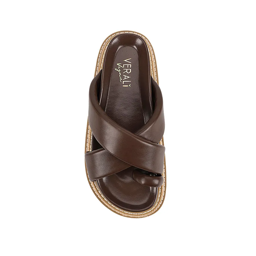 Thelma Flatform Slides - Chocolate Brown sold by Verali product image thumbnail 4