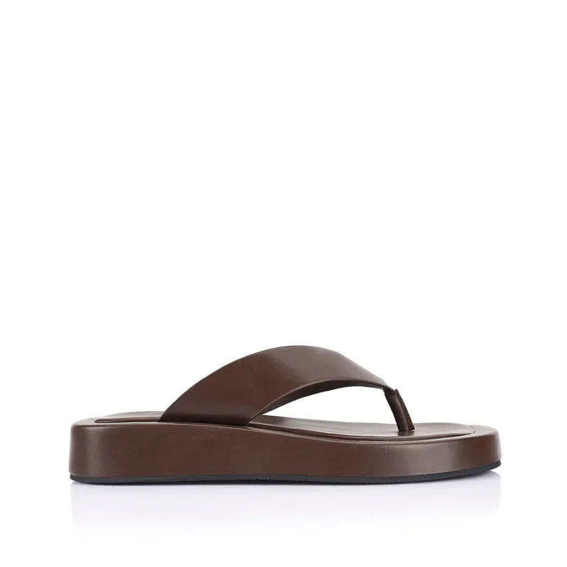Bouncer II Flatform Thongs - Chocolate Brown sold by Verali