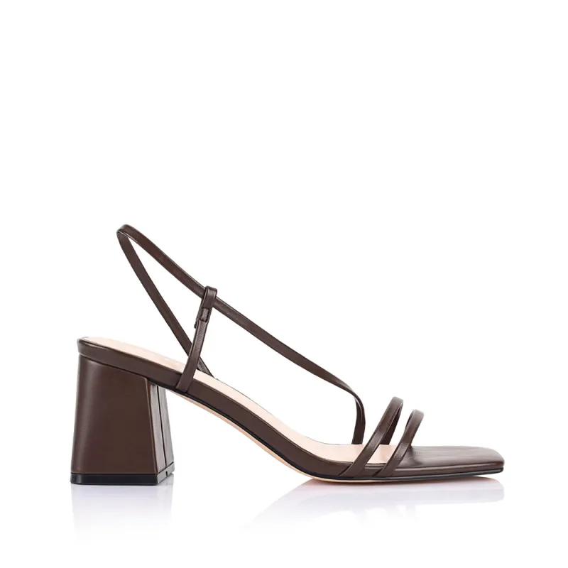 Stormi Block Heel Sandals - Chocolate Brown sold by Verali