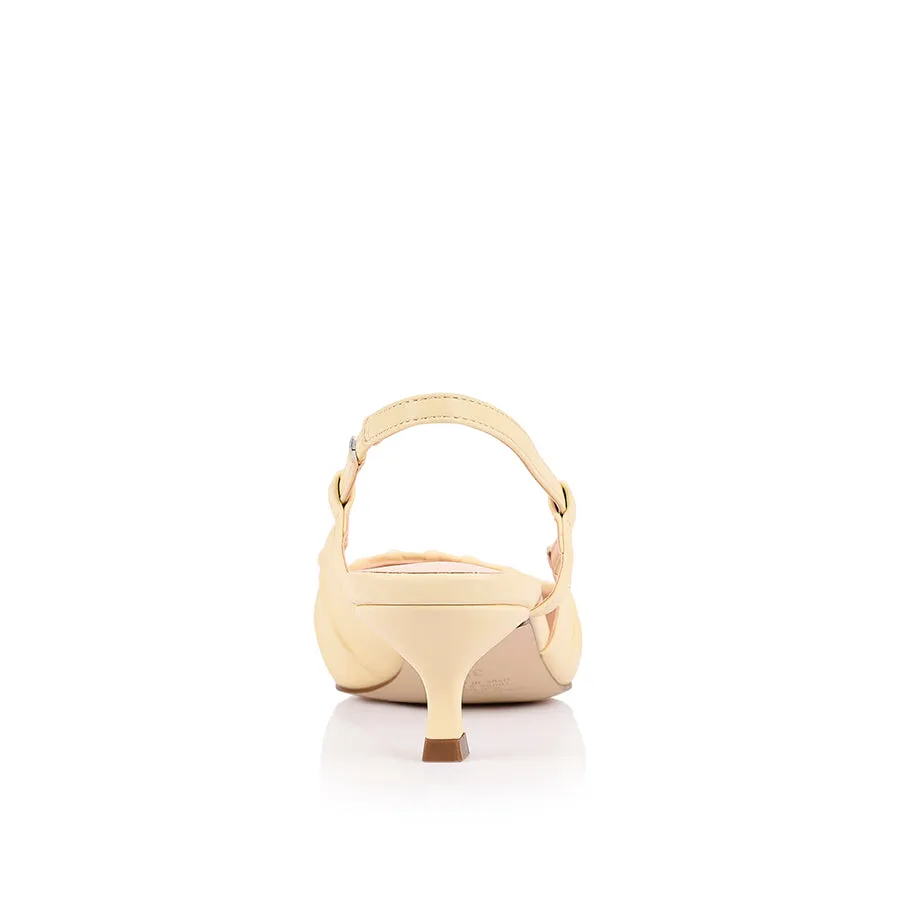 Lucius Slingback Kitten Heels - Butter Cream sold by Verali product image thumbnail 5