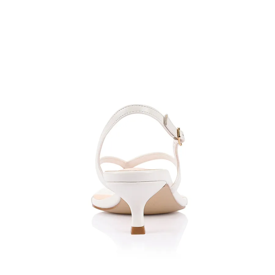 Marnie Kitten Heel Sandals - Chalk White sold by Verali product image thumbnail 3