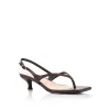 Marnie Kitten Heel Sandals - Chocolate Brown sold by Verali