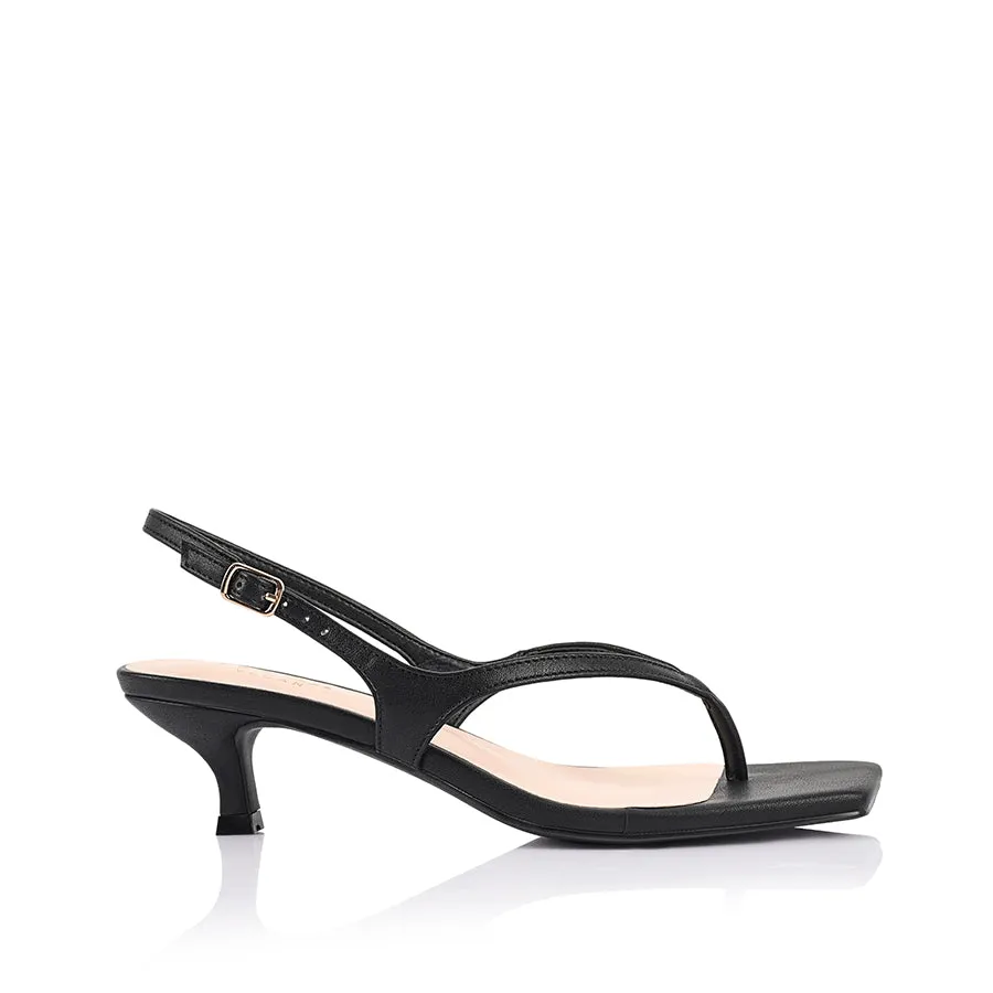 Marnie Kitten Heel Sandals - Black sold by Verali