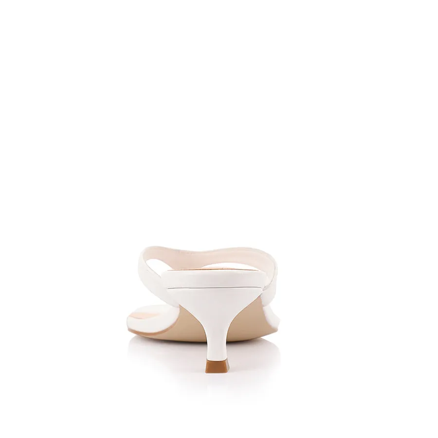 Martha Kitten Heel Thongs - Chalk White sold by Verali product image thumbnail 3