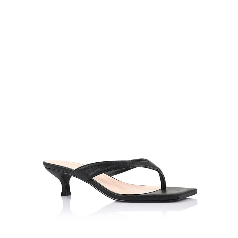 Martha Kitten Heel Thongs - Black sold by Verali product image thumbnail 2