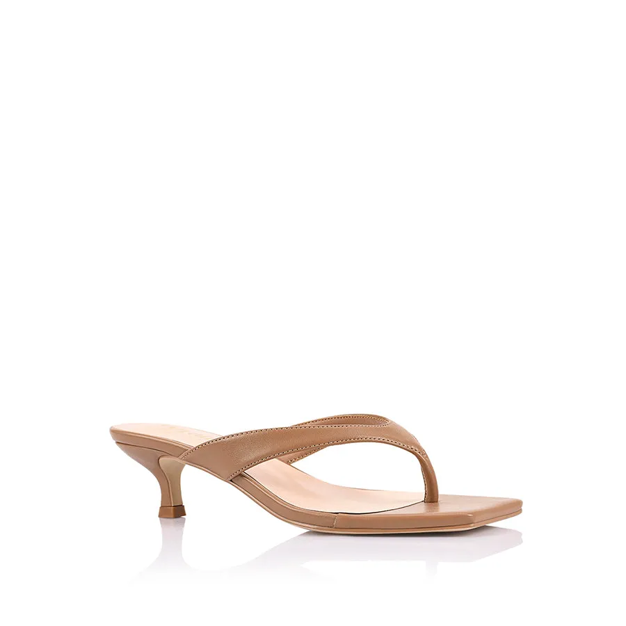 Martha Kitten Heel Thongs - Dark Camel Tan sold by Verali product image thumbnail 2