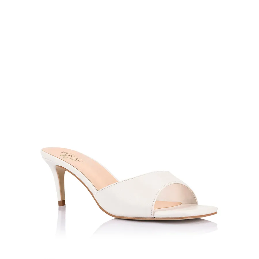 Tabitha Heeled Mules - Chalk White sold by Verali product image thumbnail 2