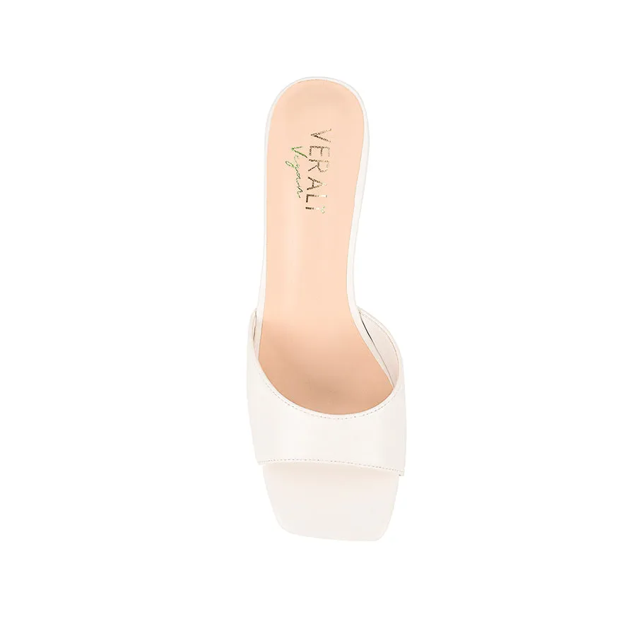 Tabitha Heeled Mules - Chalk White sold by Verali product image thumbnail 4