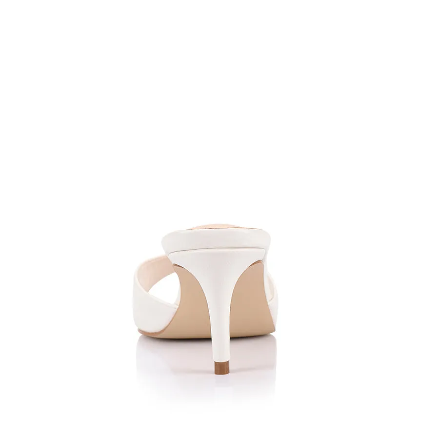 Tabitha Heeled Mules - Chalk White sold by Verali product image thumbnail 3