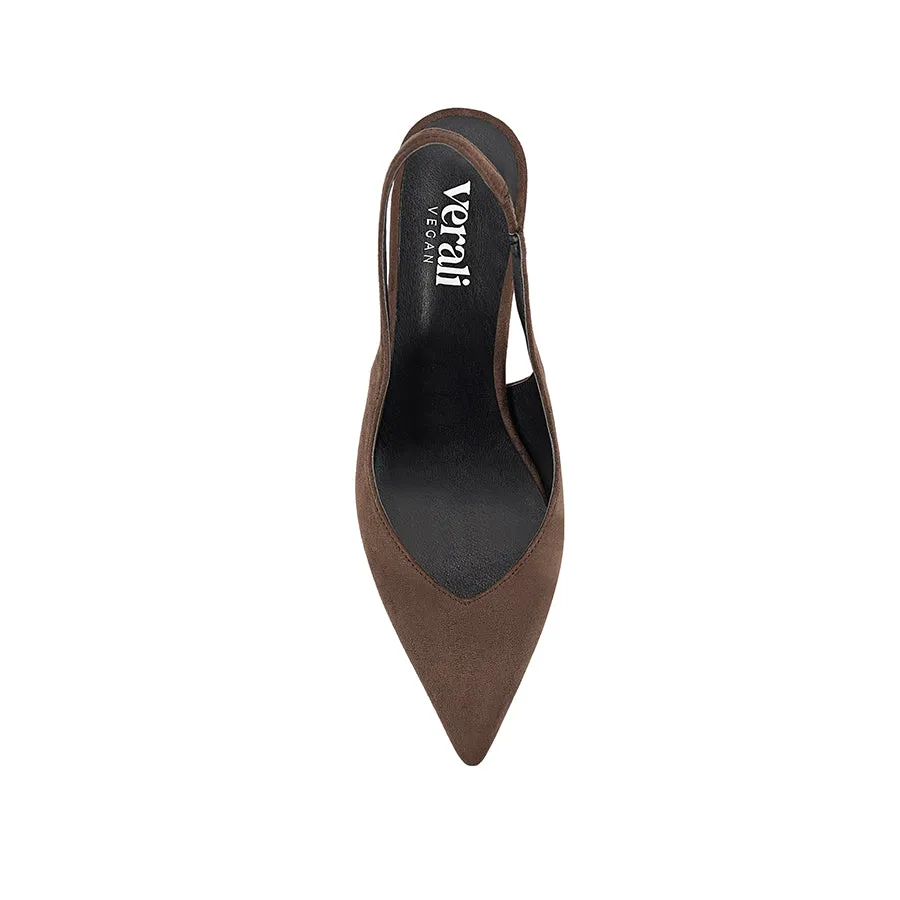 Elisha Slingback Block Heels - Chocolate Brown Micro sold by Verali product image thumbnail 4