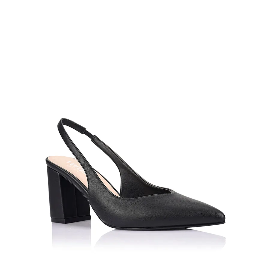 Elisha Slingback Block Heels - Black sold by Verali product image thumbnail 2