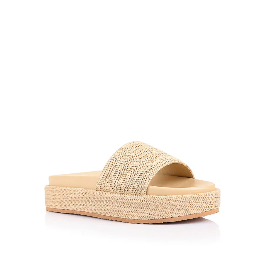 Romy Flatform Slides - Raffia sold by Verali product image thumbnail 2