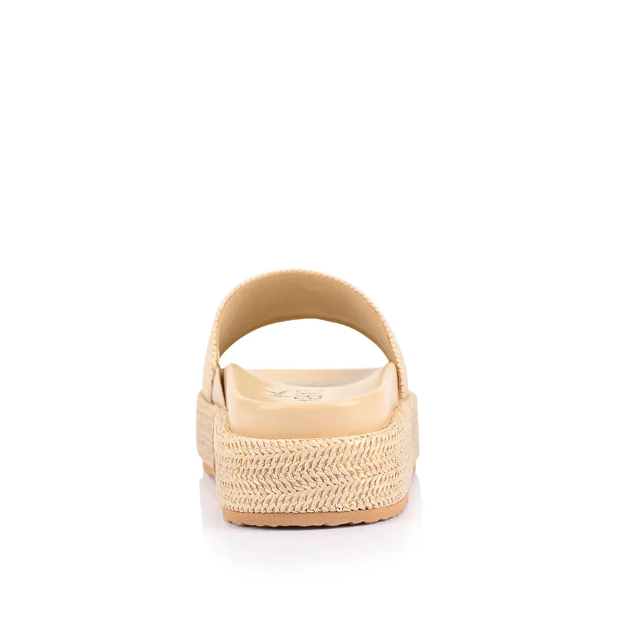 Romy Flatform Slides - Raffia sold by Verali product image thumbnail 3