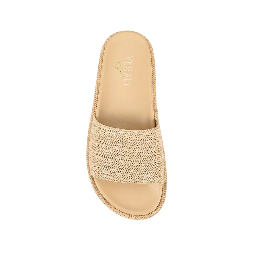 Romy Flatform Slides - Raffia sold by Verali product image thumbnail 4