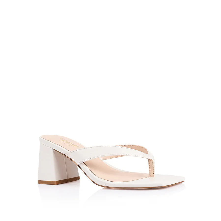Stoked Block Heel Thongs - Chalk White sold by Verali product image thumbnail 2