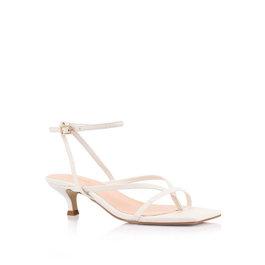 Maeve Kitten Heel Sandals - Chalk White sold by Verali product image thumbnail 2
