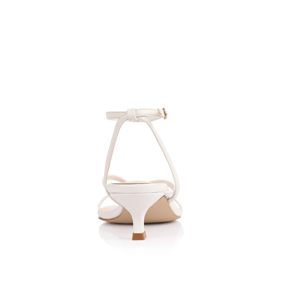 Maeve Kitten Heel Sandals - Chalk White sold by Verali product image thumbnail 3