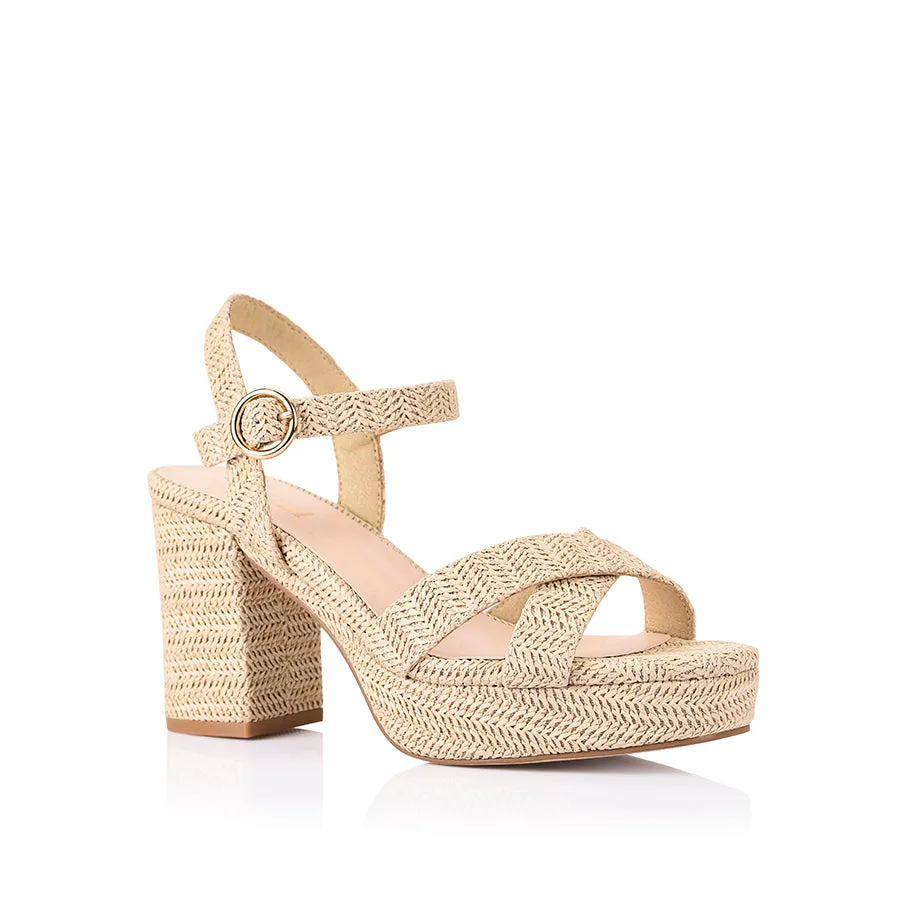 Heppell Platform Heels - Raffia sold by Verali product image thumbnail 2