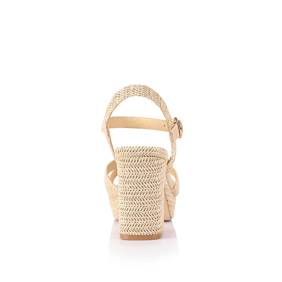 Heppell Platform Heels - Raffia sold by Verali product image thumbnail 3
