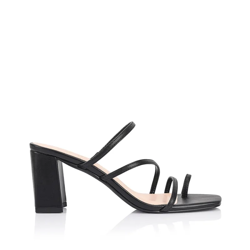 Nature Block Heel Mules - Black sold by Verali