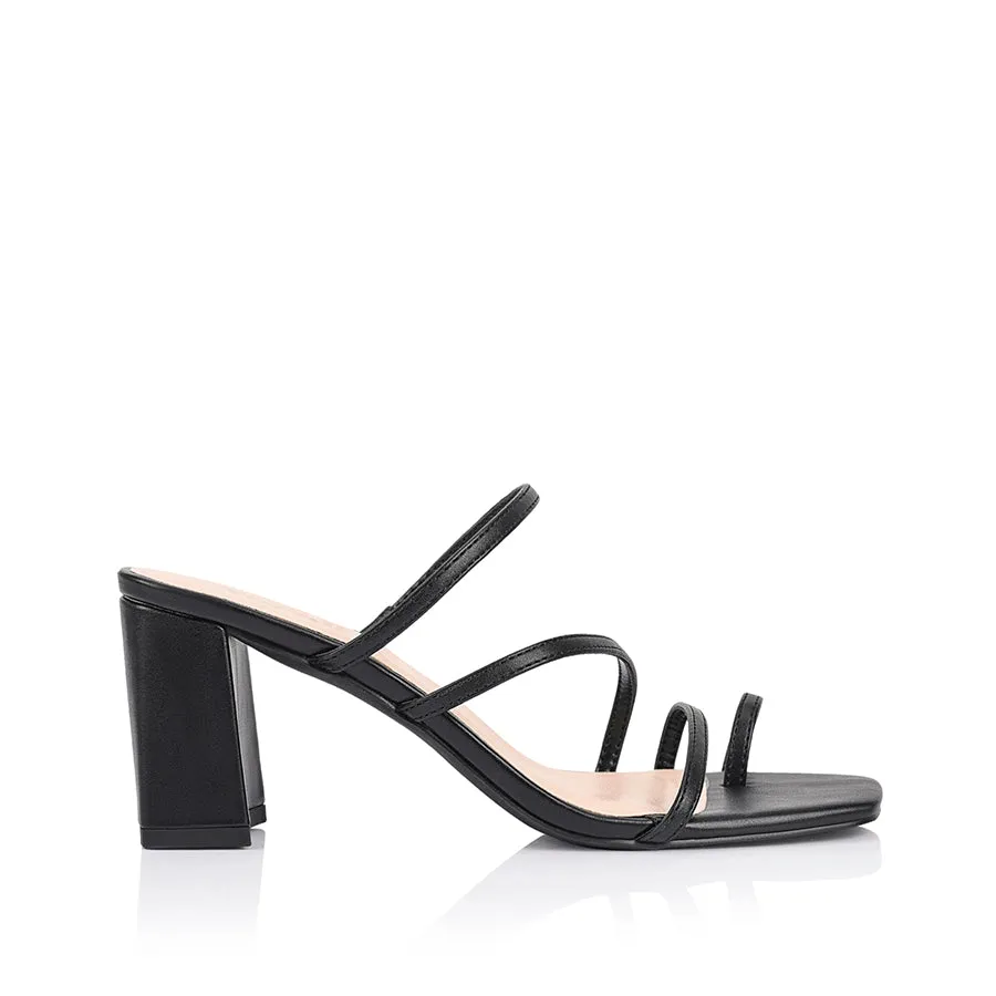 Nature Block Heel Mules - Black sold by Verali