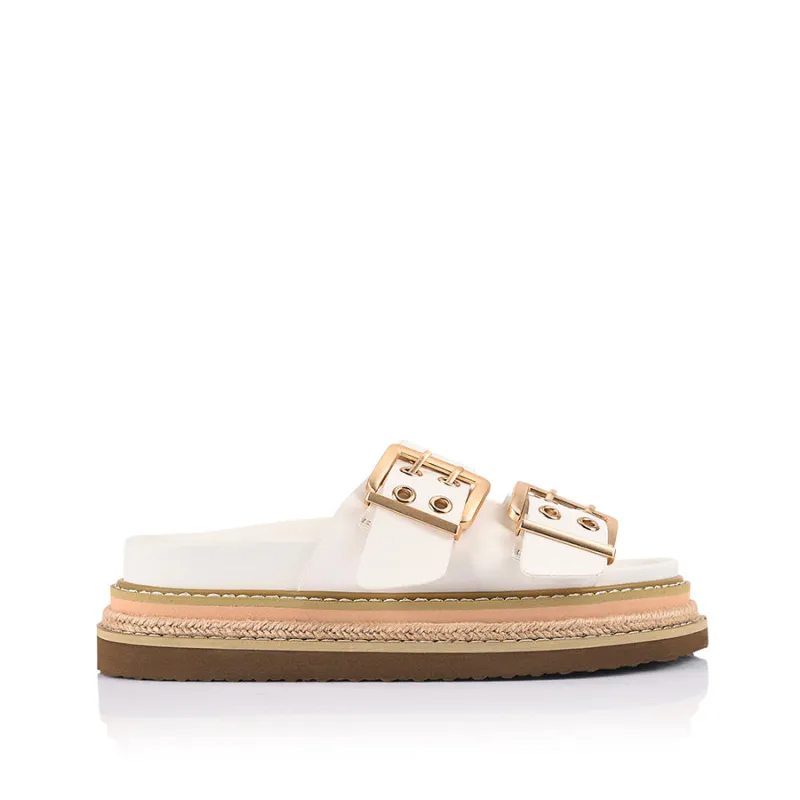 Thatcher Platform Slides - Chalk White sold by Verali
