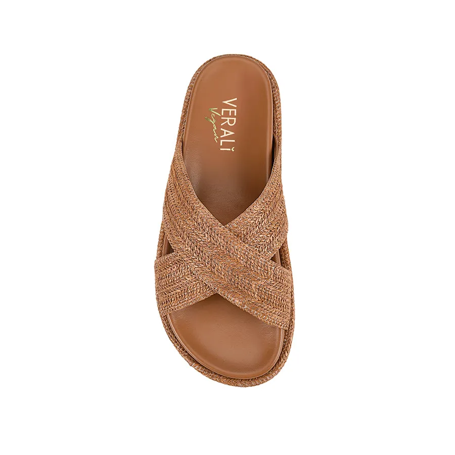 Roman Platform Slides - Tan Raffia sold by Verali product image thumbnail 4