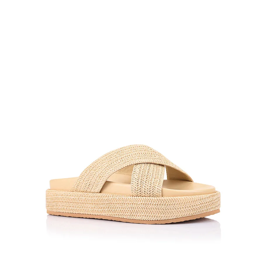 Roman Platform Slides - Raffia sold by Verali product image thumbnail 2
