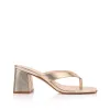 Stoked Block Heel Thongs - Champagne Gold sold by Verali