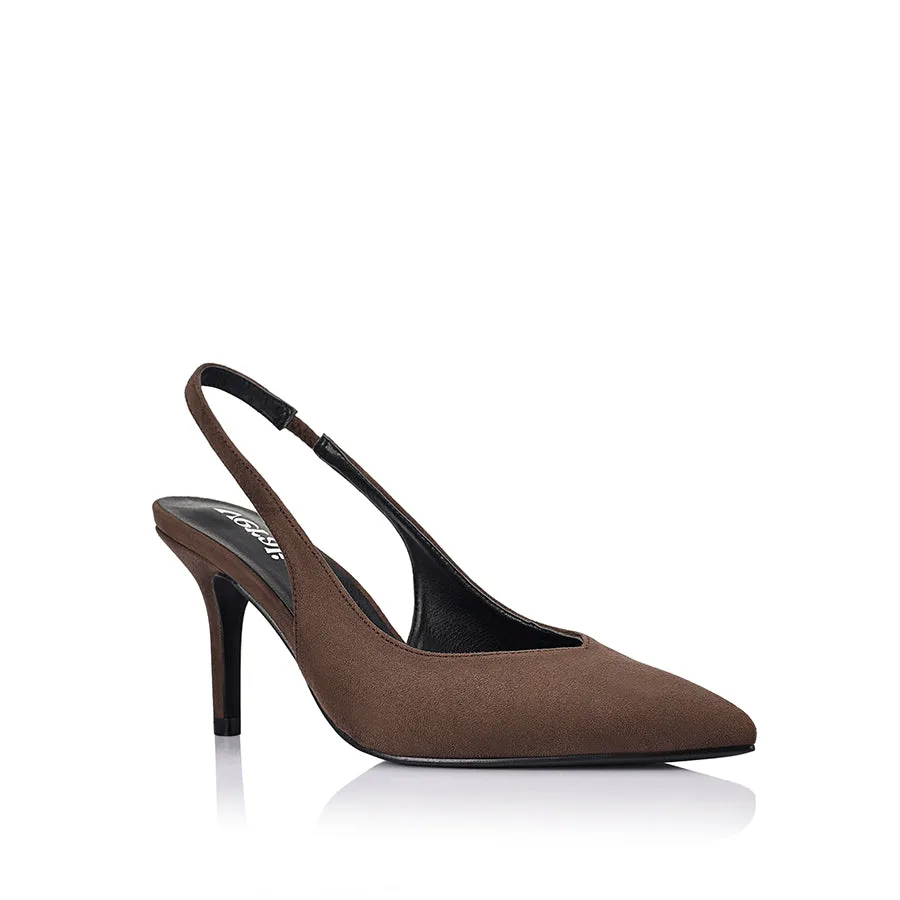 Lemur Slingback Stilettos - Chocolate Brown Micro sold by Verali product image thumbnail 2