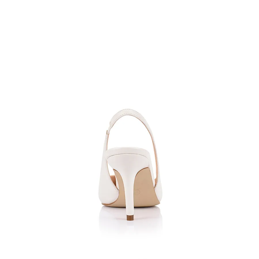 Lemur Slingback Stilettos - Chalk White sold by Verali product image thumbnail 3