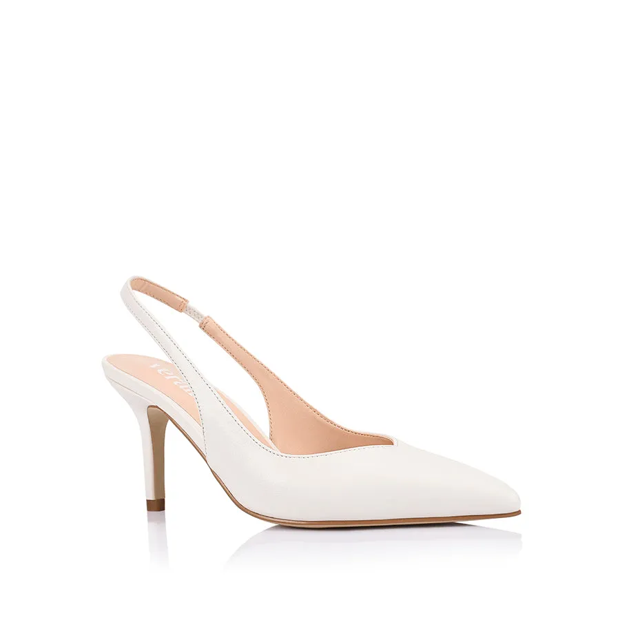 Lemur Slingback Stilettos - Chalk White sold by Verali product image thumbnail 2