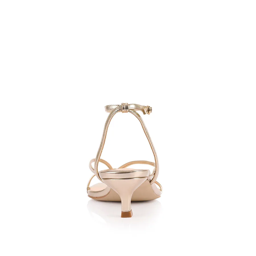 Maeve Kitten Heel Sandals - Champagne Gold sold by Verali product image thumbnail 3