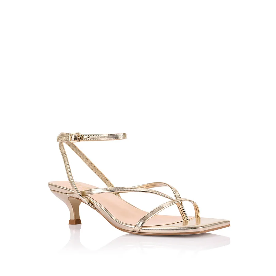 Maeve Kitten Heel Sandals - Champagne Gold sold by Verali product image thumbnail 2