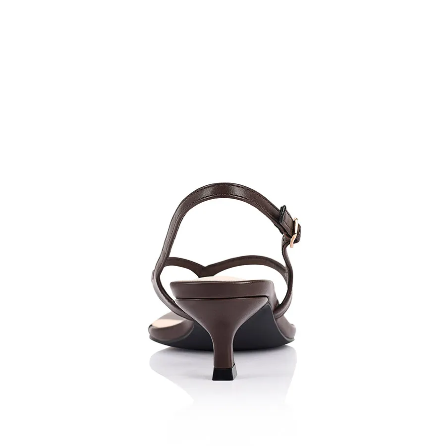 Marnie Kitten Heel Sandals - Chocolate Brown sold by Verali product image thumbnail 3