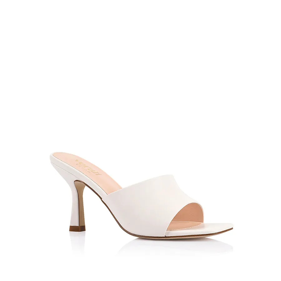 Petracca Heeled Mules - Chalk White sold by Verali product image thumbnail 4