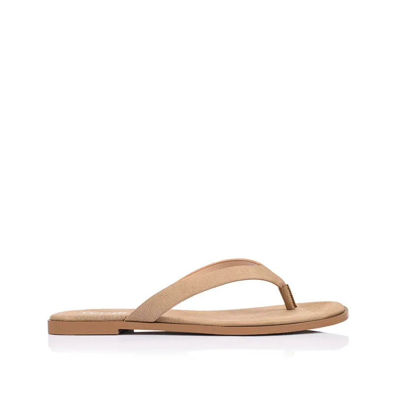 Sascha Casual Thongs - Taupe Micro sold by Verali