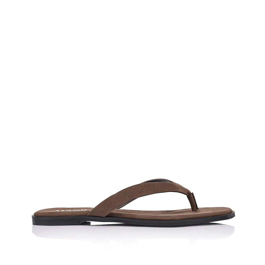 Sascha Casual Thongs - Chocolate Brown Micro sold by Verali