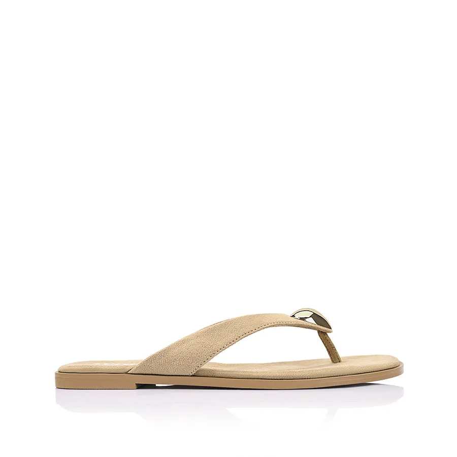 Sara Casual Thongs - Taupe Micro sold by Verali