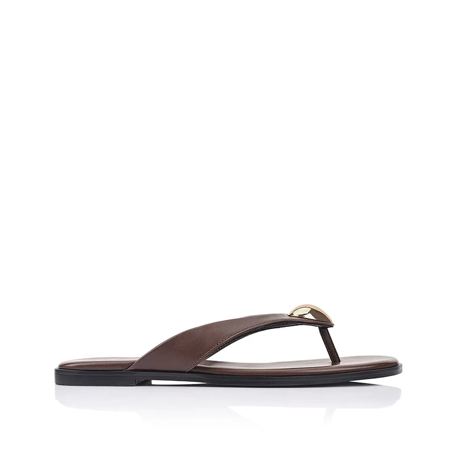 Sara Casual Thongs - Chocolate Brown sold by Verali