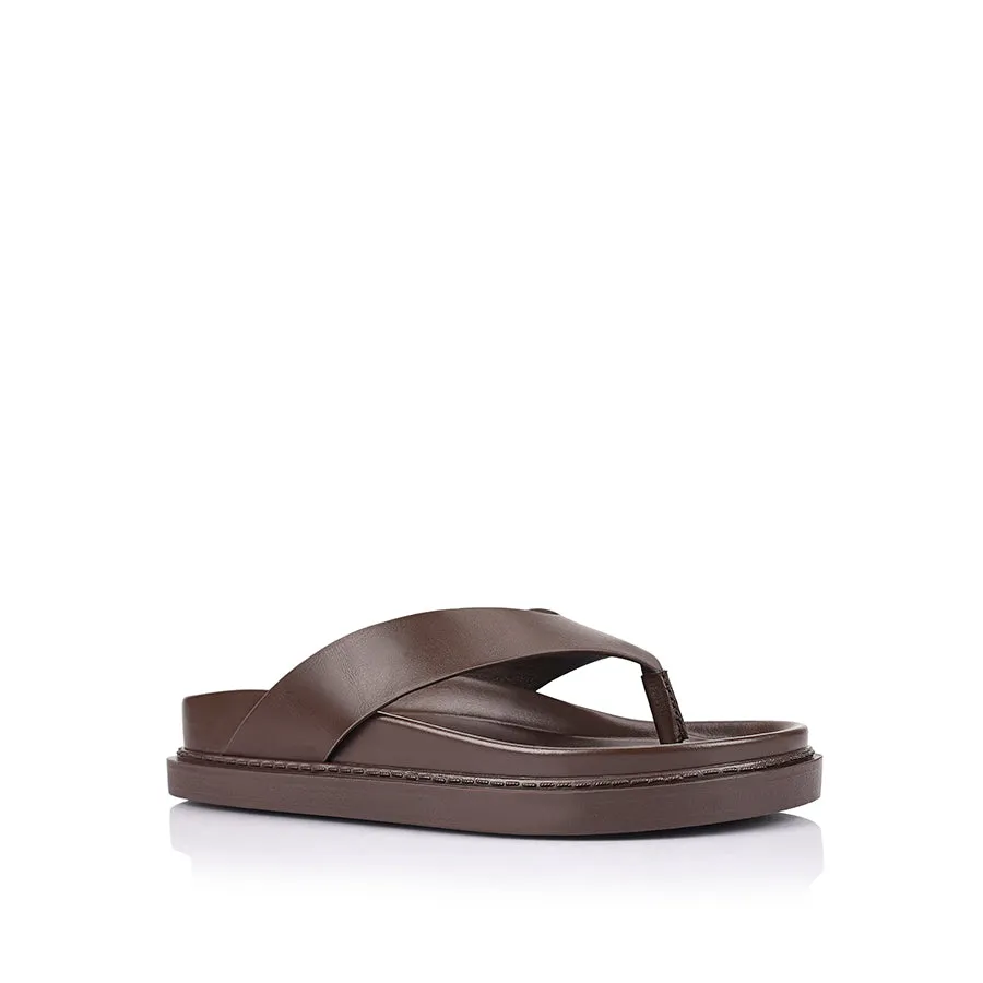 Bridget Footbed Slides - Chocolate Brown sold by Verali product image thumbnail 2