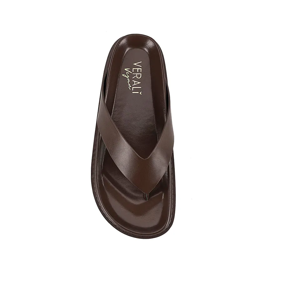 Bridget Footbed Slides - Chocolate Brown sold by Verali product image thumbnail 4