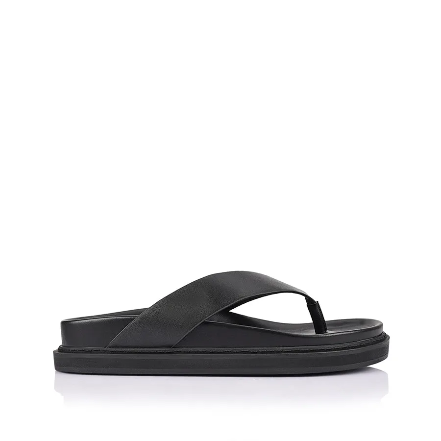 Bridget Footbed Slides - Black sold by Verali