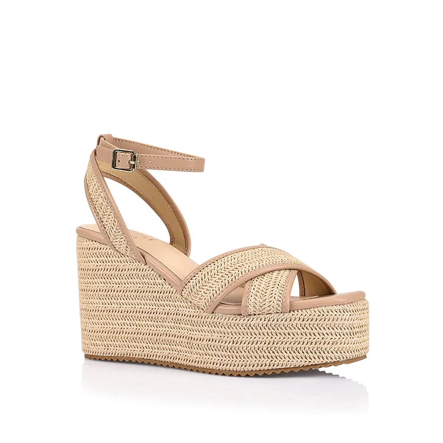 Callipo Raffia Wedges - Beige/Raffia sold by Verali product image thumbnail 2