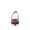 Lush Slingback Kitten Heels - Wine Patent sold by Verali