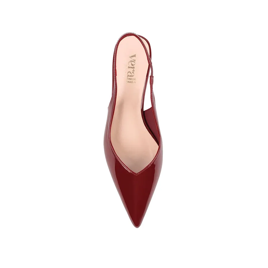 Lush Slingback Kitten Heels - Wine Patent sold by Verali product image thumbnail 4
