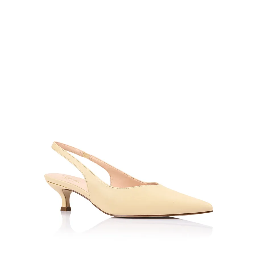 Lush Slingback Kitten Heels - Butter Cream sold by Verali product image thumbnail 2