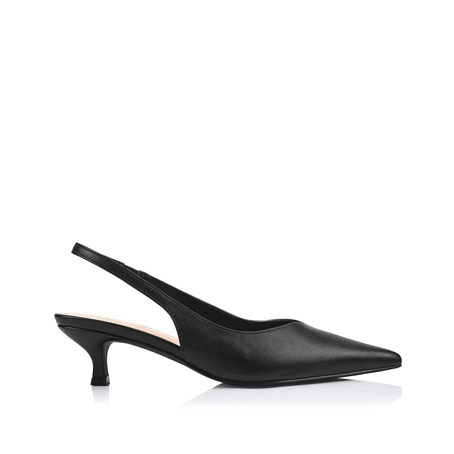 Lush Slingback Kitten Heels - Black sold by Verali