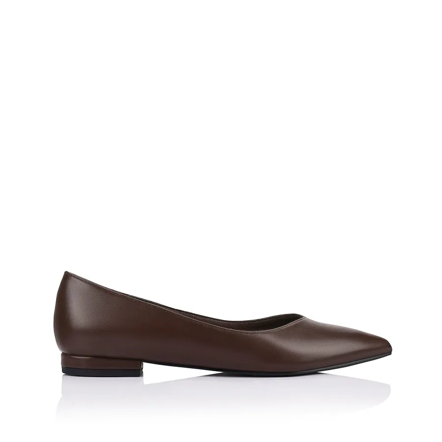 Hickory Point Toe Flats - Chocolate Brown sold by Verali