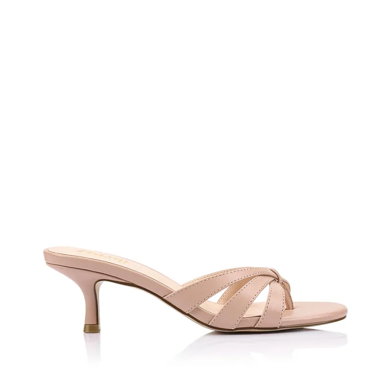 Beau Kitten Heel Thongs - Dusty Pink sold by Verali
